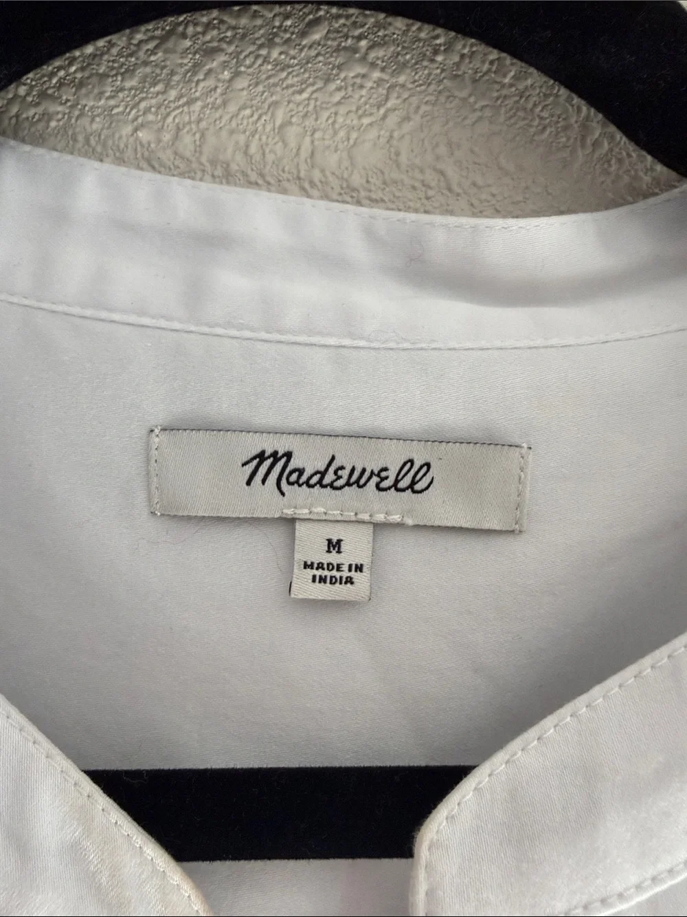 Madewell White Cotton Poplin Shirt - size Medium
